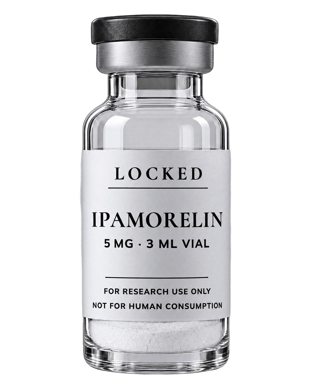 Ipamorelin in a sealed Locked vial